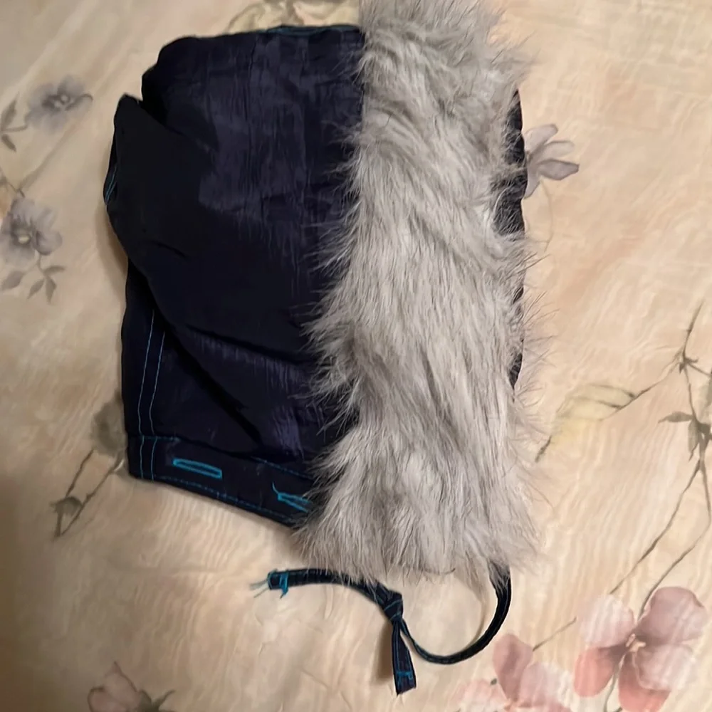 KIDS & MORE. Jacket with Detachable Faux Fur Trimmed Hood - Picture 5 of 7